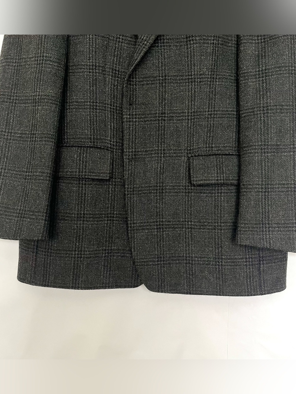 Ralph Lauren Chaps Sport Coat Plaid Wool Alpaca Blazer Jacket Size 42R Gray Blue - Picture 3 of 16